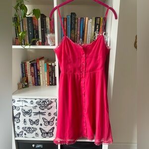 Kirra Chiffon Button Front Mini Dress